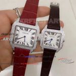 Perfect Replica Cartier Santos Extra Thin Diamond Case Watch Quartz